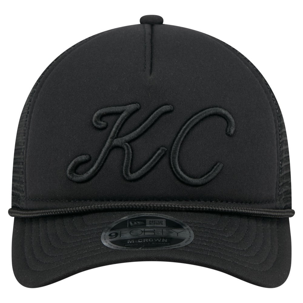 MLB Kansas City Royals New Era City Initial 9FORTY A-Frame M-Crown Adjustable Trucker Hat