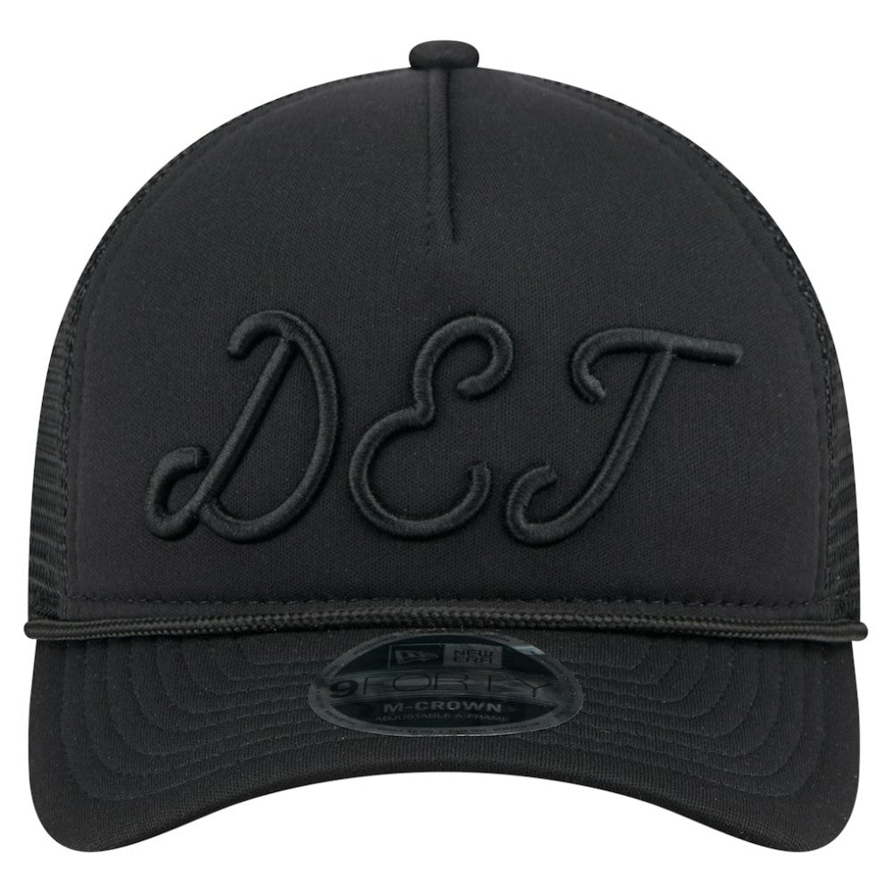 MLB Detroit Tigers New Era City Initial 9FORTY A-Frame M-Crown Adjustable Trucker Hat