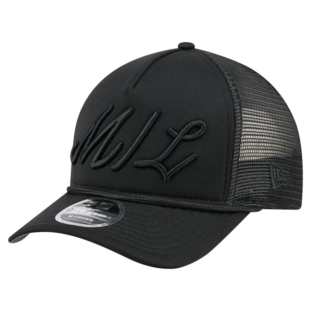 MLB Milwaukee Brewers New Era City Initial 9FORTY A-Frame M-Crown Adjustable Trucker Hat