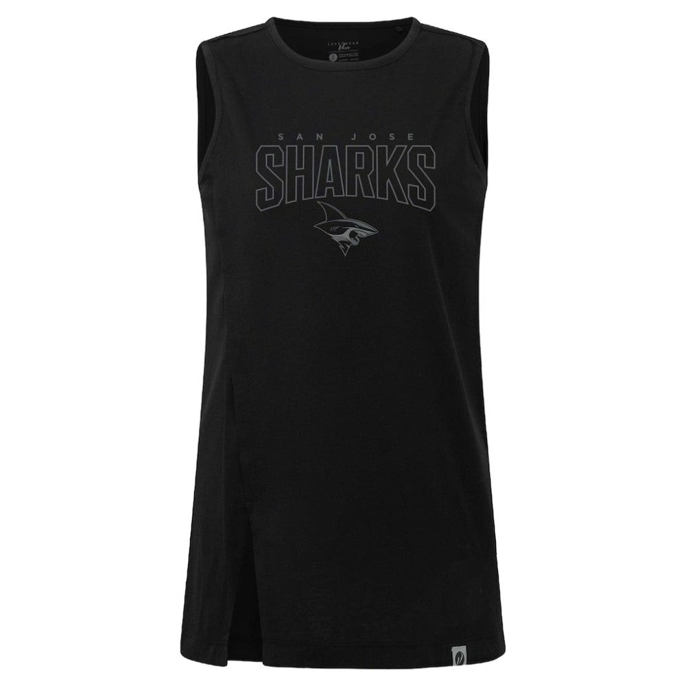 NHL Black San Jose Sharks Levelwear Women's Influx Darkmoon Tank Top