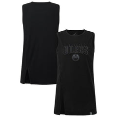 NHL Black Edmonton Oilers Levelwear Women's Influx Darkmoon Tank Top