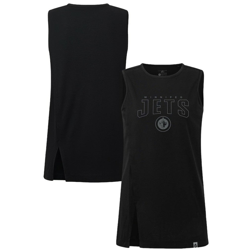 NHL Black Winnipeg Jets Levelwear Women's Influx Darkmoon Tank Top