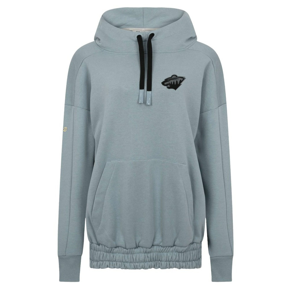 NHL Gray Minnesota Wild Levelwear Women's Waterfall Nightfall Pullover Hoodie