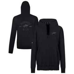 NHL Black Minnesota Wild Levelwear Women's Waterfall Nightfall Pullover Hoodie