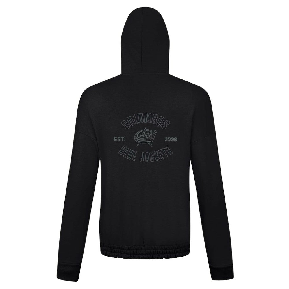 NHL Black Columbus Blue Jackets Levelwear Women's Waterfall Nightfall Pullover Hoodie
