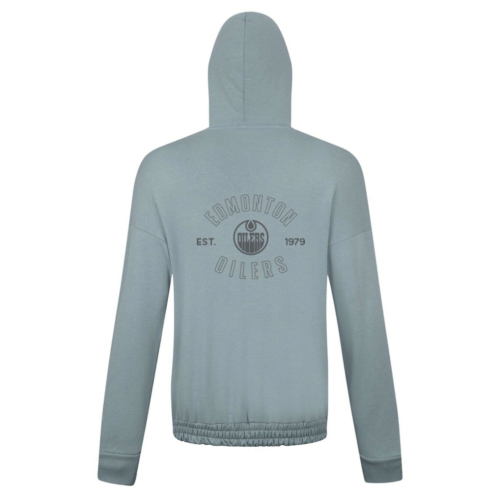 NHL Gray Edmonton Oilers Levelwear Women's Waterfall Nightfall Pullover Hoodie