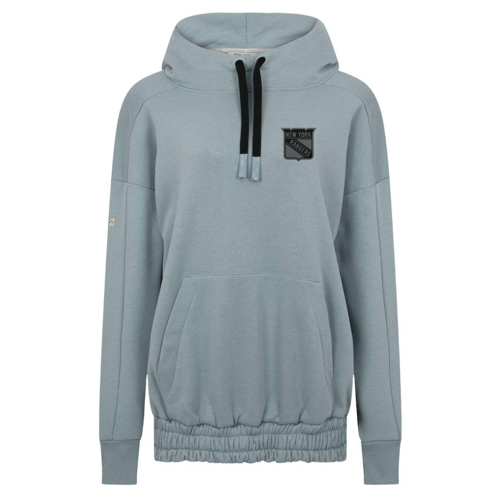 NHL Gray New York Rangers Levelwear Women's Waterfall Nightfall Pullover Hoodie