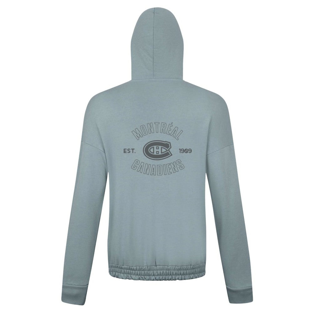 NHL Gray Montreal Canadiens Levelwear Women's Waterfall Nightfall Pullover Hoodie