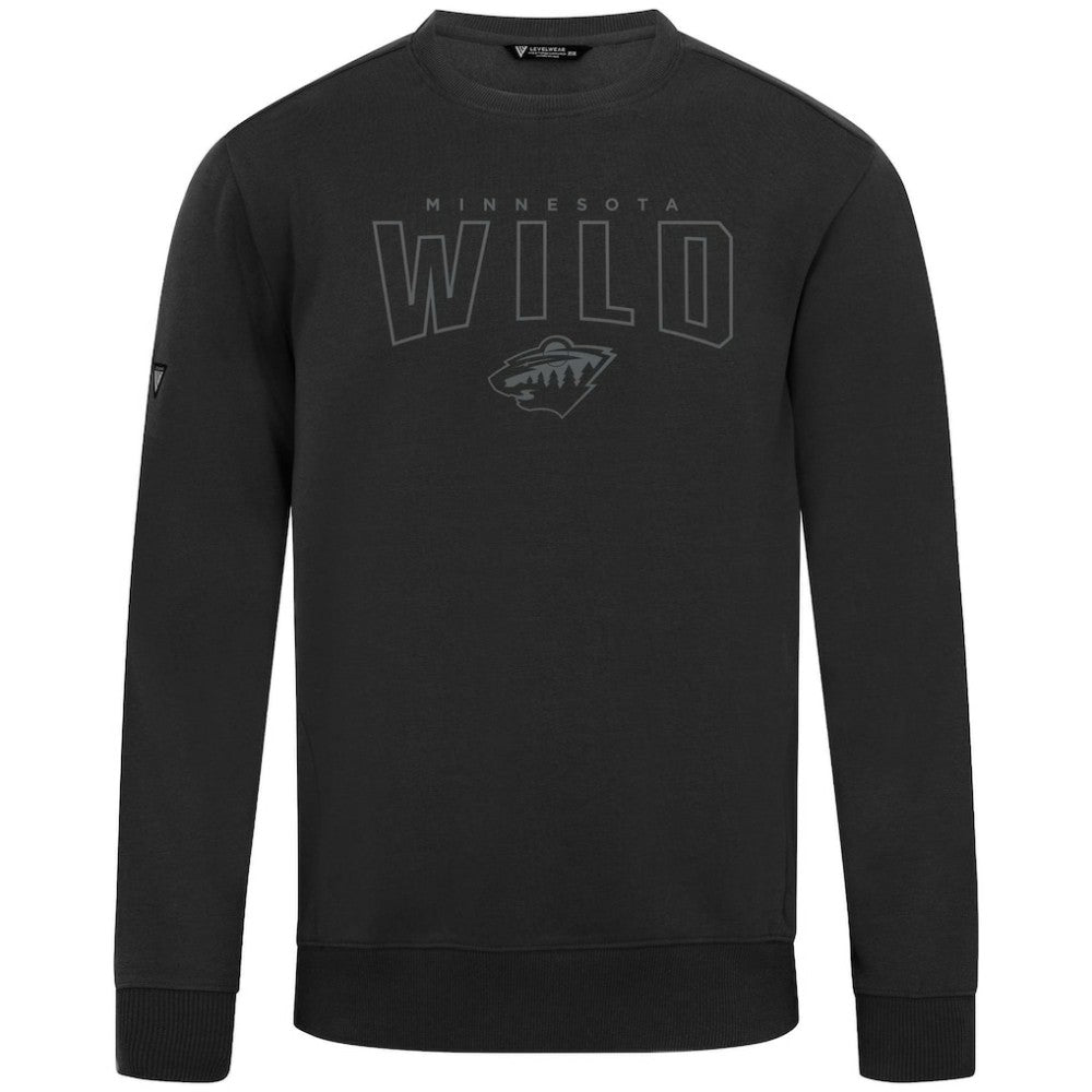 NHL Black Minnesota Wild Levelwear Zane Darkmoon Pullover Sweatshirt