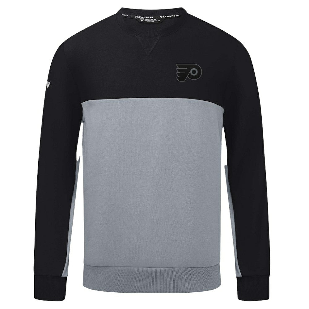 NHL Black/Gray Philadelphia Flyers Levelwear Legacy Nightfall Pullover Sweatshirt