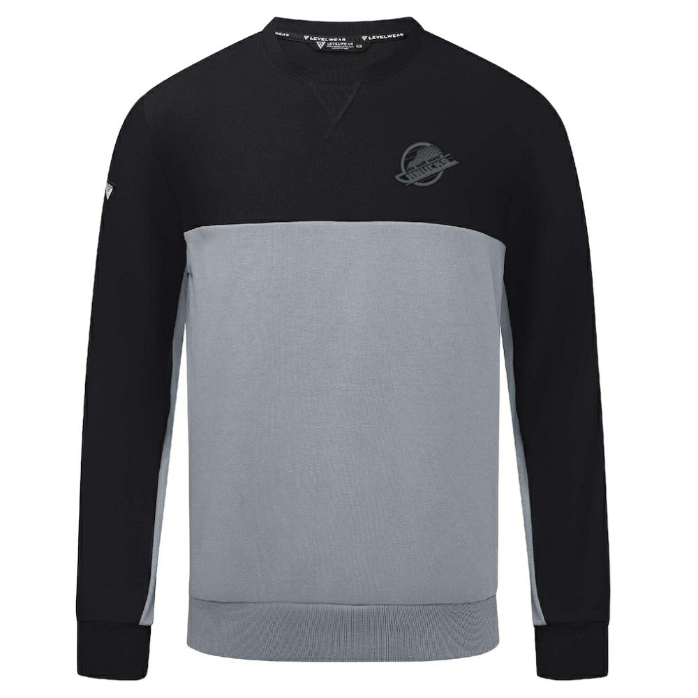 NHL Black/Gray Vancouver Canucks Levelwear Legacy Nightfall Pullover Sweatshirt