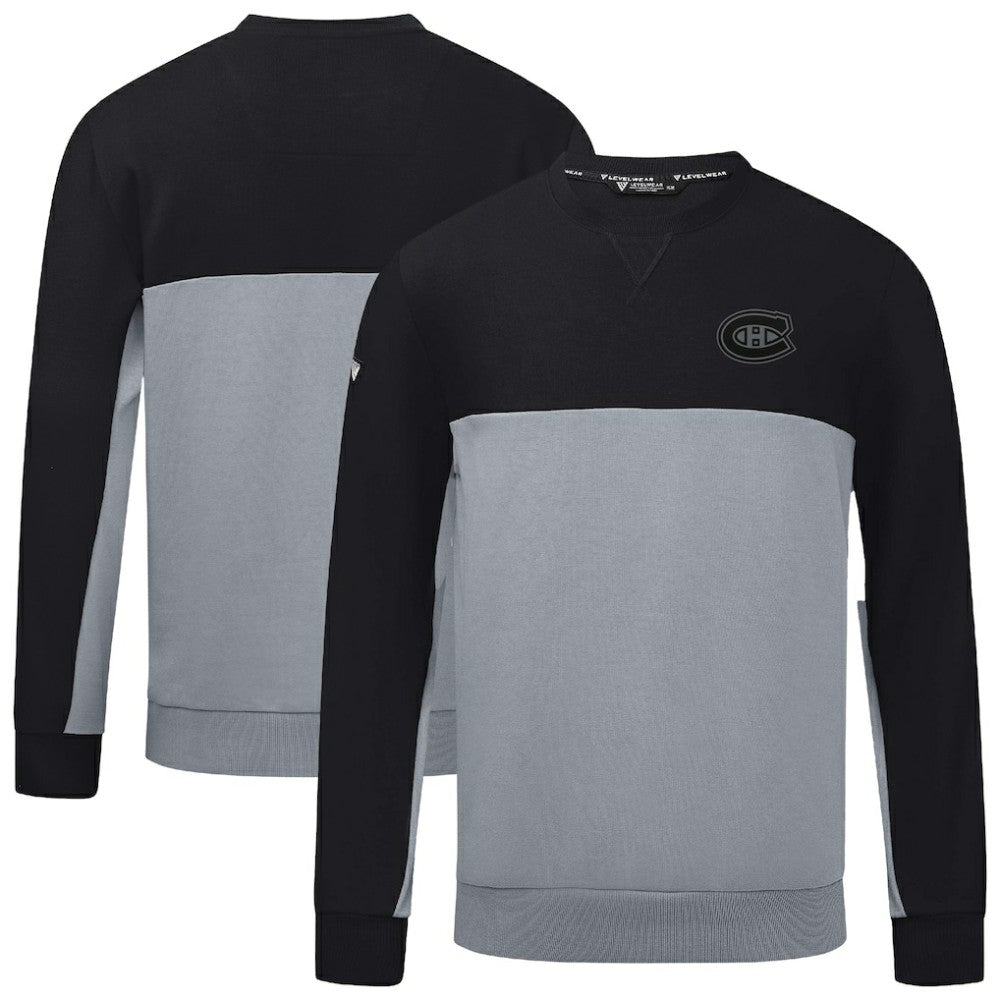 NHL Black/Gray Montreal Canadiens Levelwear Legacy Nightfall Pullover Sweatshirt