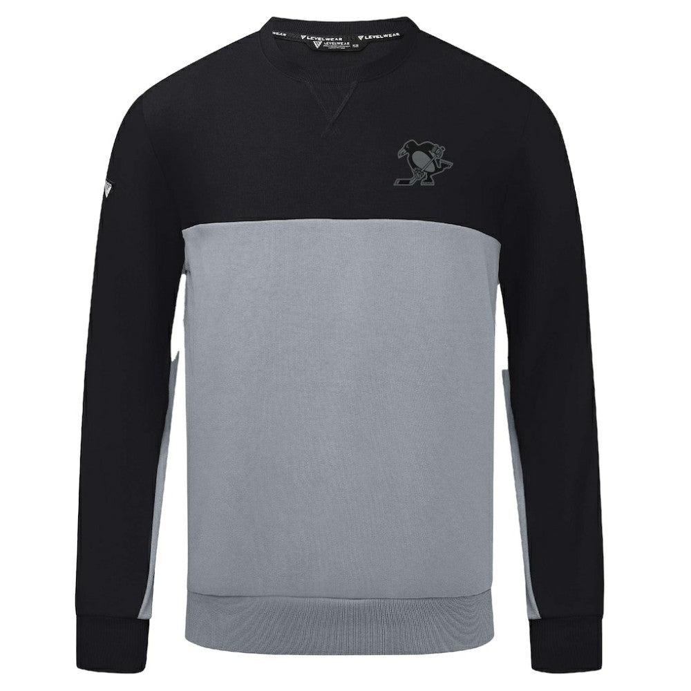 NHL Black/Gray Pittsburgh Penguins Levelwear Legacy Nightfall Pullover Sweatshirt