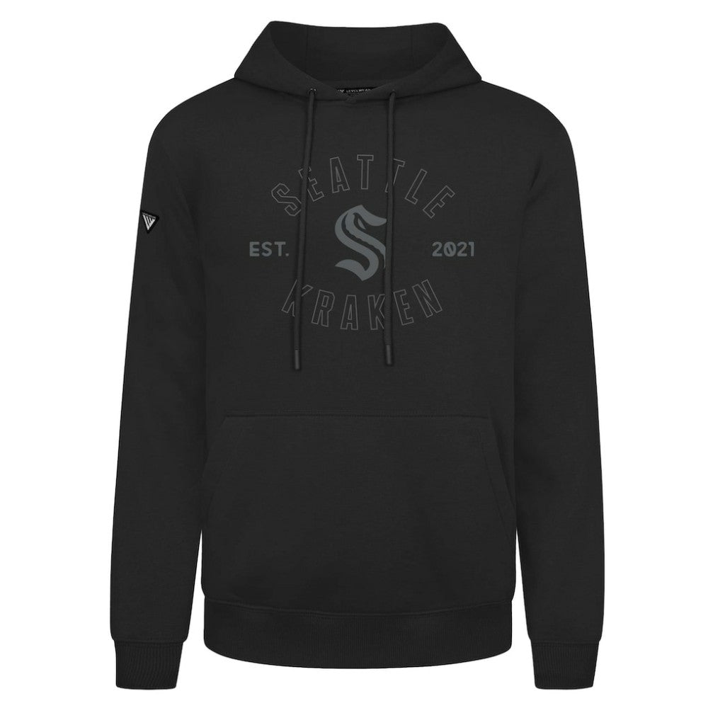 NHL Black Seattle Kraken Levelwear Podium Abyssal Pullover Hoodie