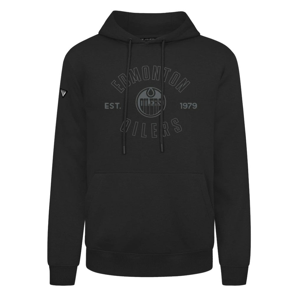 NHL Black Edmonton Oilers Levelwear Podium Abyssal Pullover Hoodie