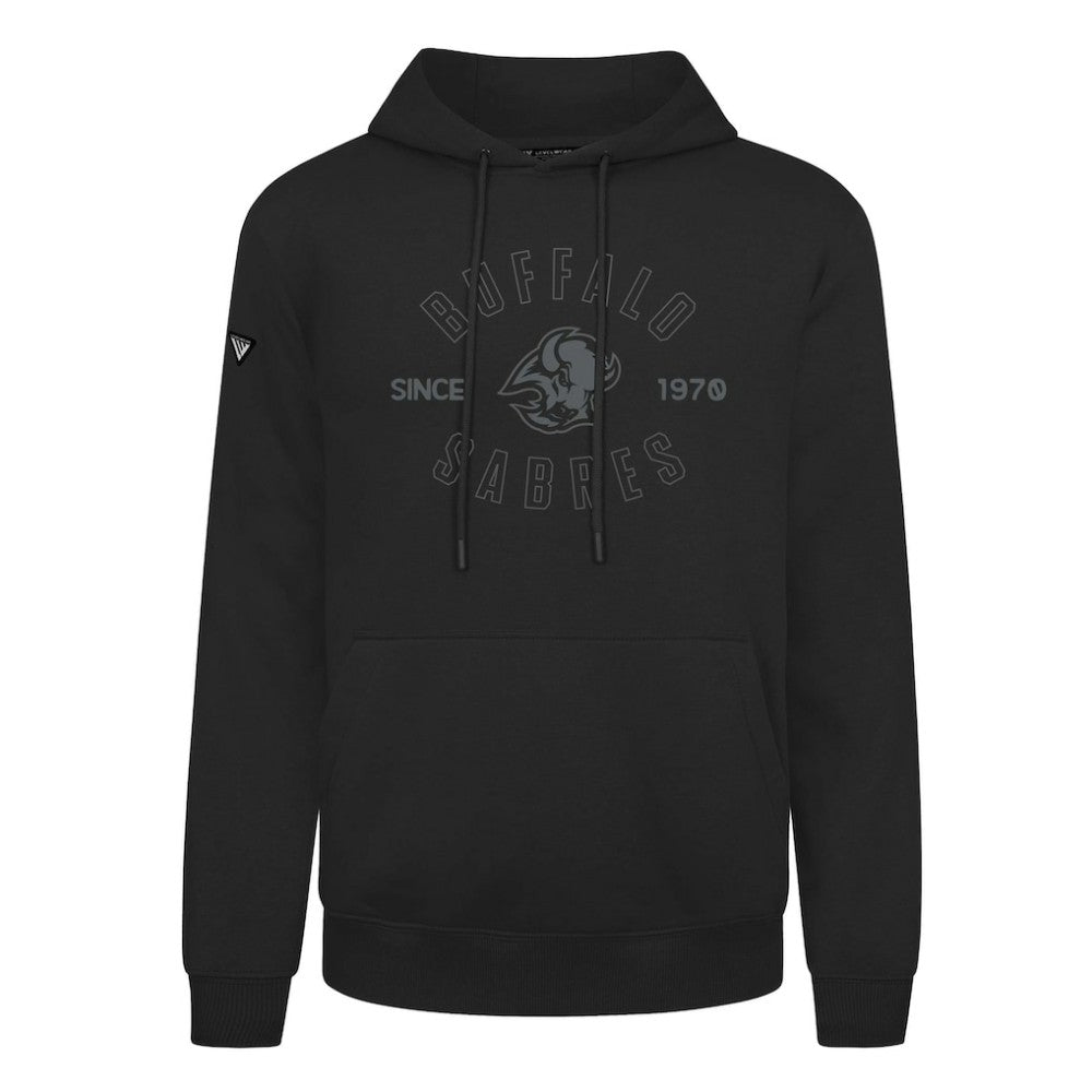 NHL Black Buffalo Sabres Levelwear Podium Abyssal Pullover Hoodie