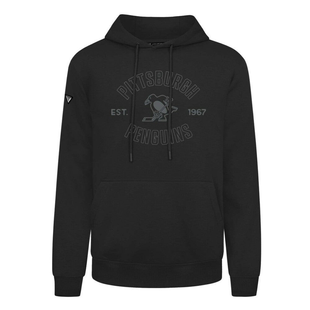 NHL Black Pittsburgh Penguins Levelwear Podium Abyssal Pullover Hoodie