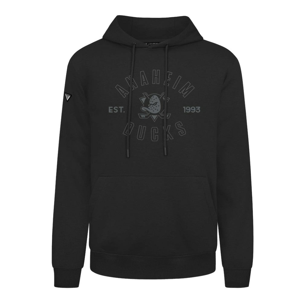 NHL Black Anaheim Ducks Levelwear Podium Abyssal Pullover Hoodie