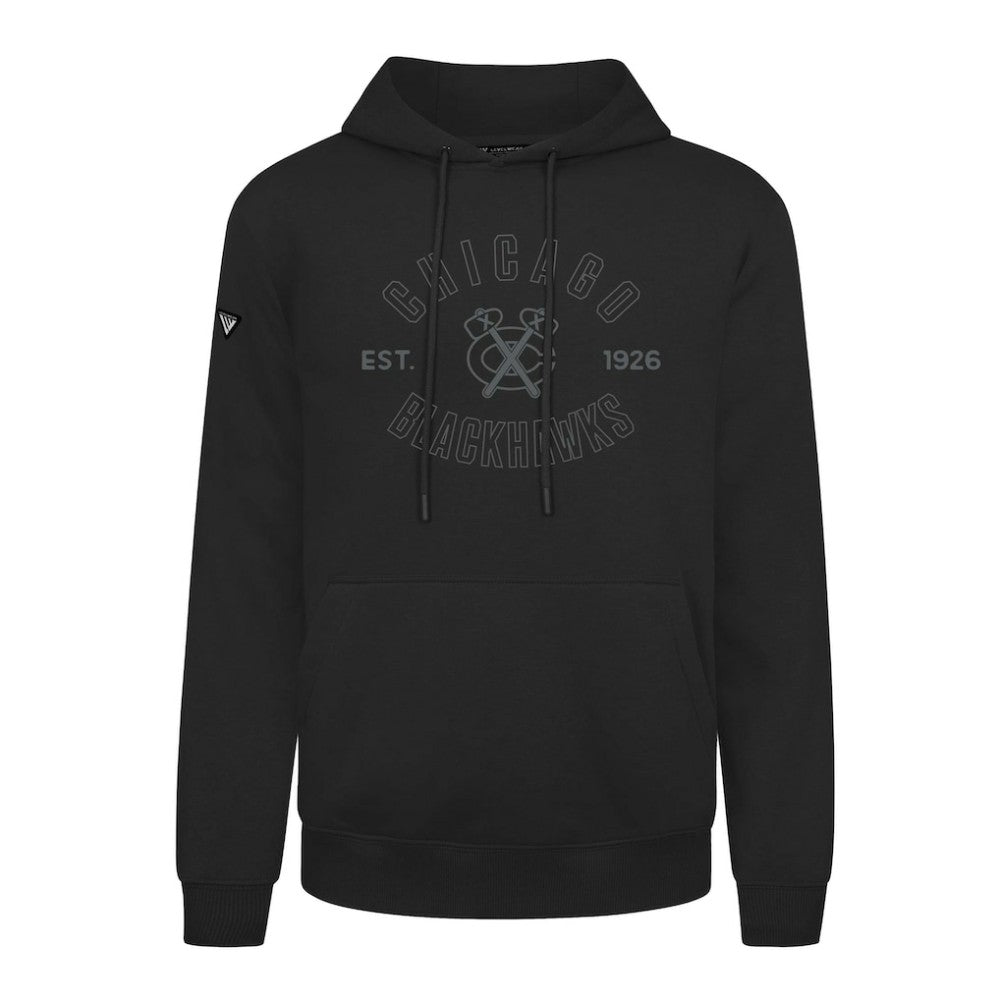 NHL Black Chicago Blackhawks Levelwear Podium Abyssal Pullover Hoodie