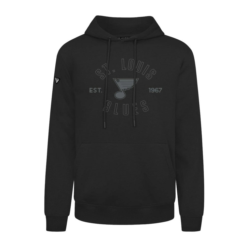NHL Black St. Louis Blues Levelwear Podium Abyssal Pullover Hoodie