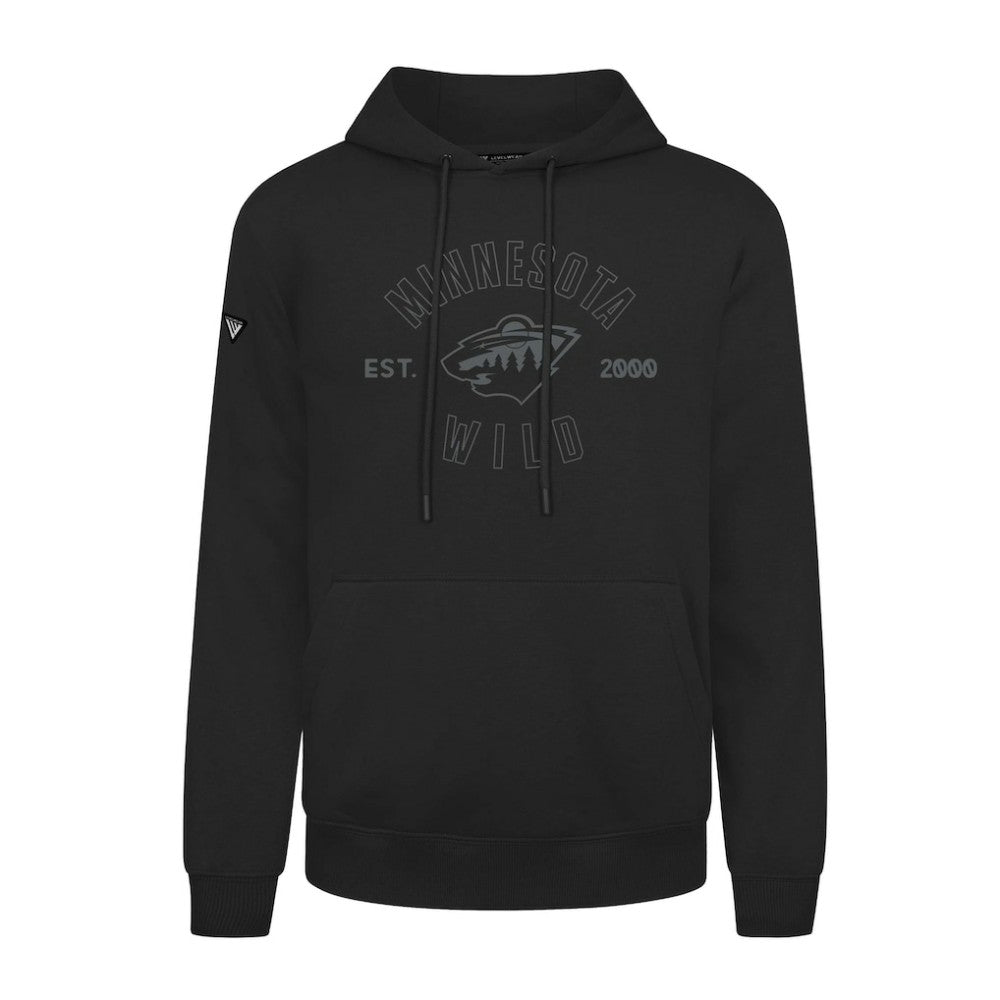 NHL Black Minnesota Wild Levelwear Podium Abyssal Pullover Hoodie