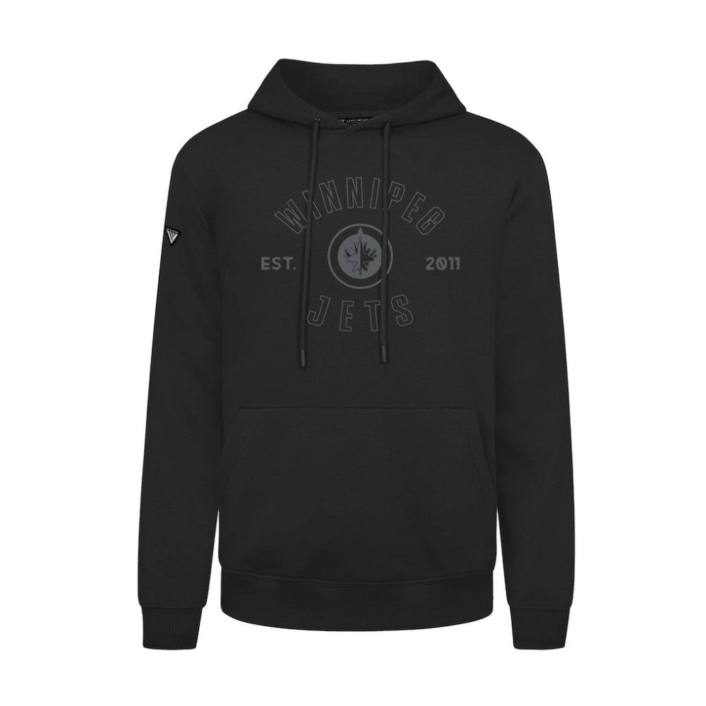 NHL Black Winnipeg Jets Levelwear Podium Abyssal Pullover Hoodie