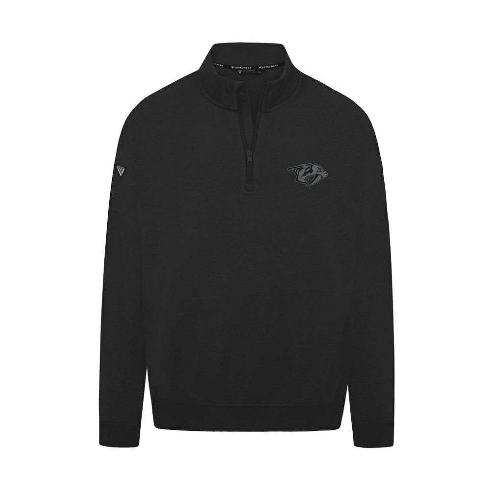 NHL Black Nashville Predators Levelwear Murray Nightfall Quarter-Zip Jacket