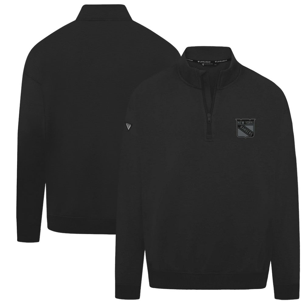 NHL Black New York Rangers Levelwear Murray Nightfall Quarter-Zip Jacket