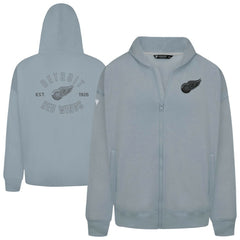 NHL Gray Detroit Red Wings Levelwear Uphill Abyssal Full-Zip Hoodie