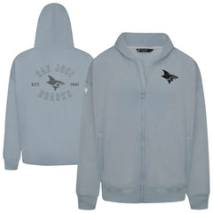 NHL Gray San Jose Sharks Levelwear Uphill Abyssal Full-Zip Hoodie