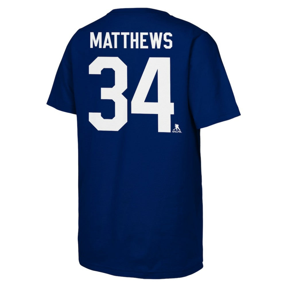 NHL Blue Auston Matthews Toronto Maple Leafs Outerstuff Youth Player Name & Number T-Shirt