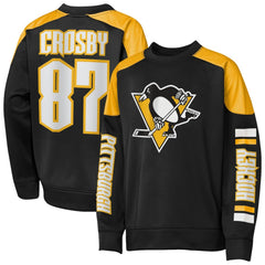 NHL Black Sidney Crosby Pittsburgh Penguins Outerstuff Youth Best Defense Name & Number Crewneck Sweatshirt
