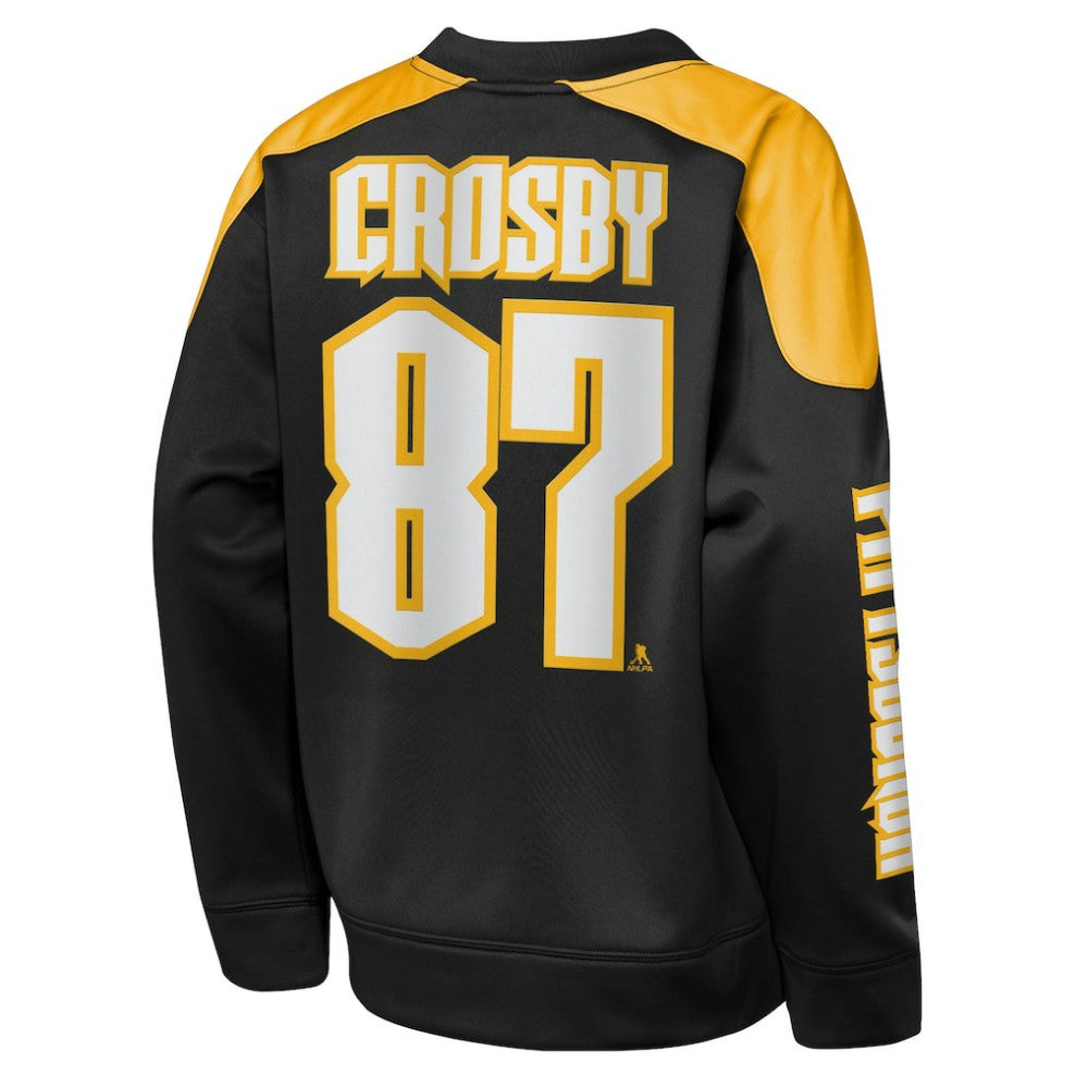 NHL Black Sidney Crosby Pittsburgh Penguins Outerstuff Youth Best Defense Name & Number Crewneck Sweatshirt
