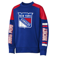 NHL Blue Igor Shesterkin New York Rangers Outerstuff Youth Best Defense Name & Number Crewneck Sweatshirt