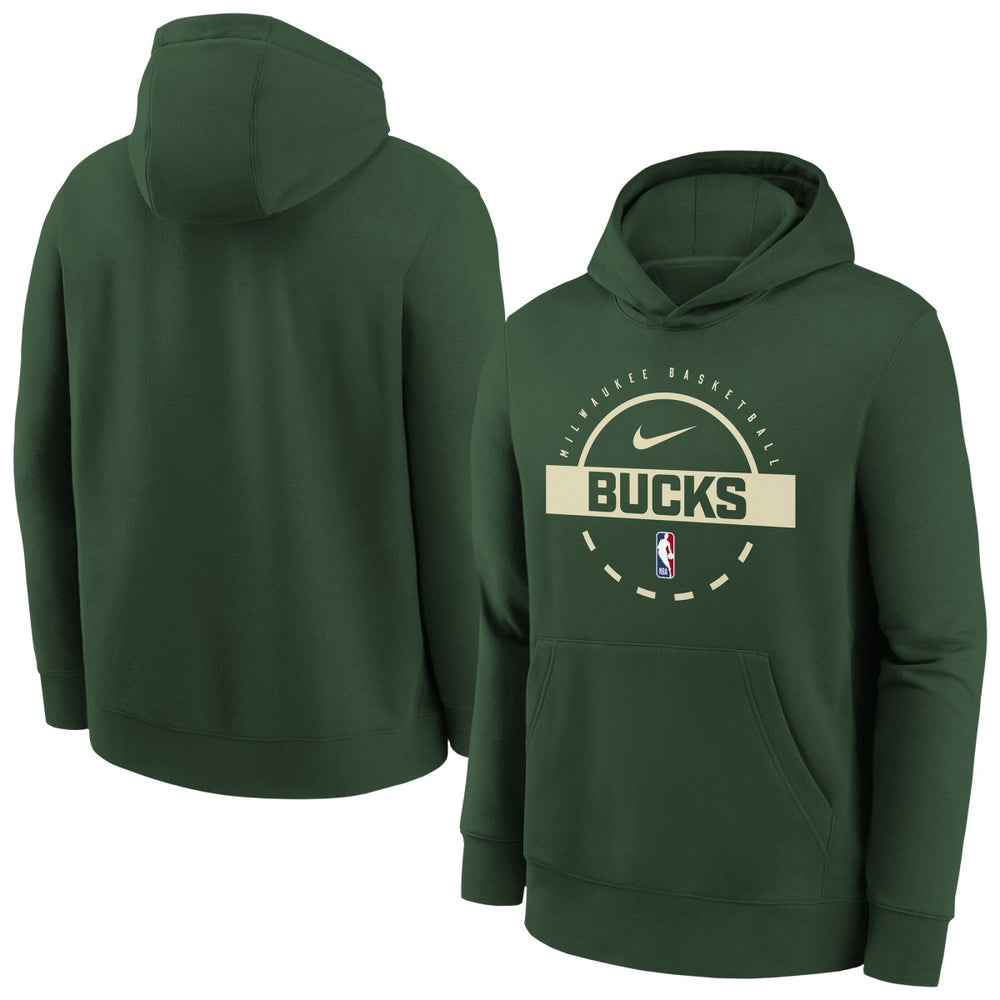 NBA Milwaukee Bucks Youth 2025/26 Club Fleece Practice Hoodie