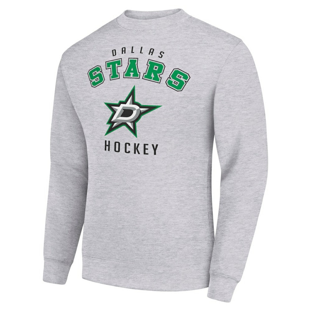 NHL Heather Gray Dallas Stars Men's Starter Team Logo Fleece Pullover Sweatshirt