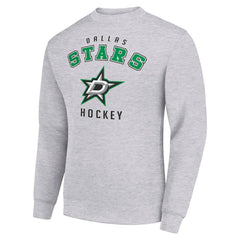 NHL Heather Gray Dallas Stars Men's Starter Team Logo Fleece Pullover Sweatshirt