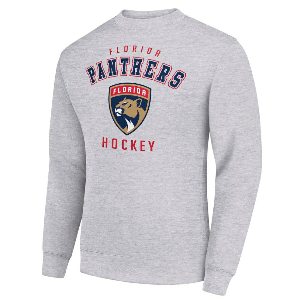 NHL Heather Gray Florida Panthers Men's Starter Team Logo Fleece Pullover Sweatshirt