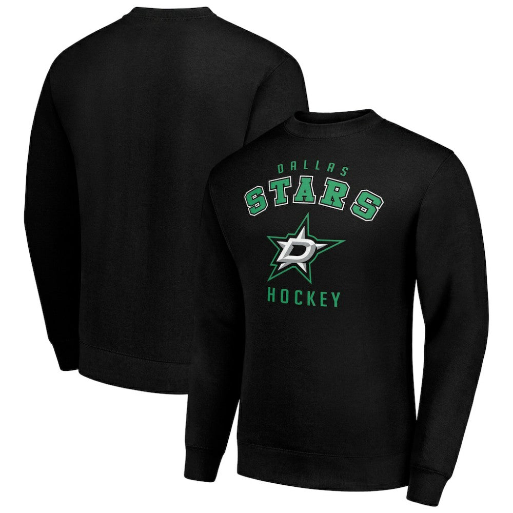 NHL Black Dallas Stars Men's Starter Team Logo Fleece Pullover Sweatshirt