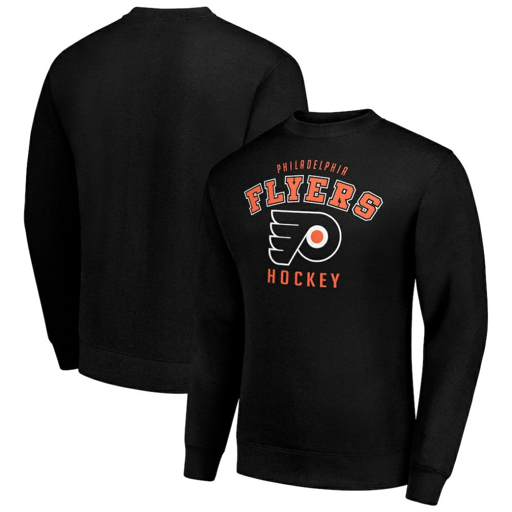 NHL Black Philadelphia Flyers Men's Starter Team Logo Fleece Pullover Sweatshirt