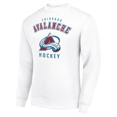 NHL White Colorado Avalanche Men's Starter Team Logo Fleece Pullover Sweatshirt