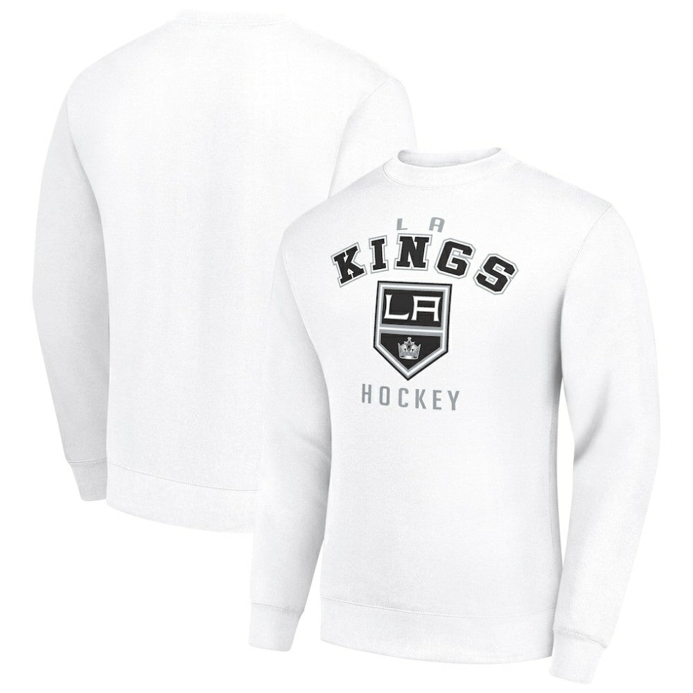 NHL White Los Angeles Kings Men's Starter Team Logo Fleece Pullover Sweatshirt