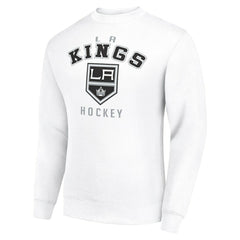 NHL White Los Angeles Kings Men's Starter Team Logo Fleece Pullover Sweatshirt