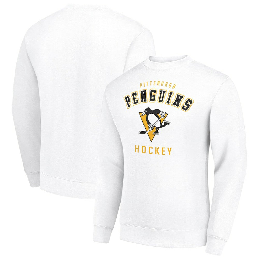 NHL White Pittsburgh Penguins Men's Starter Team Logo Fleece Pullover Sweatshirt