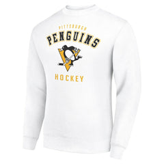 NHL White Pittsburgh Penguins Men's Starter Team Logo Fleece Pullover Sweatshirt