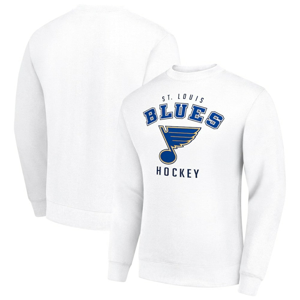NHL White St. Louis Blues Men's Starter Team Logo Fleece Pullover Sweatshirt