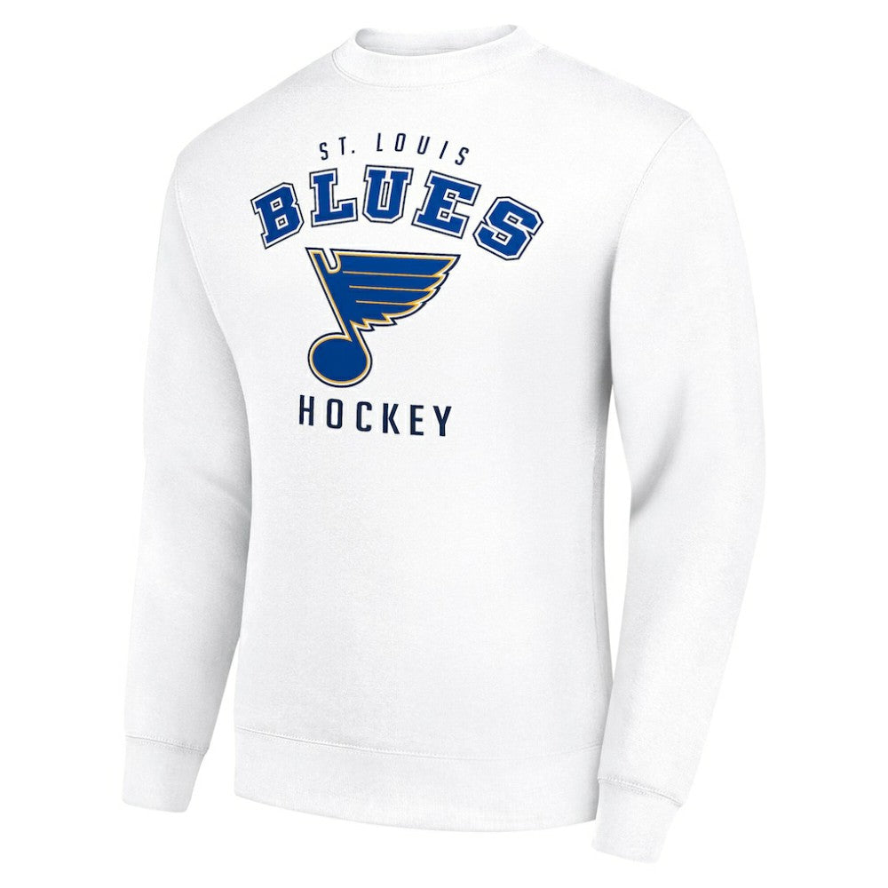 NHL White St. Louis Blues Men's Starter Team Logo Fleece Pullover Sweatshirt