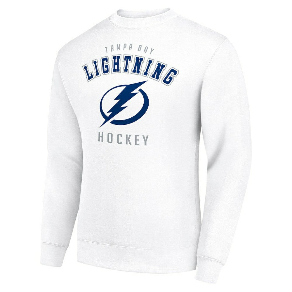 NHL White Tampa Bay Lightning Men's Starter Team Logo Fleece Pullover Sweatshirt