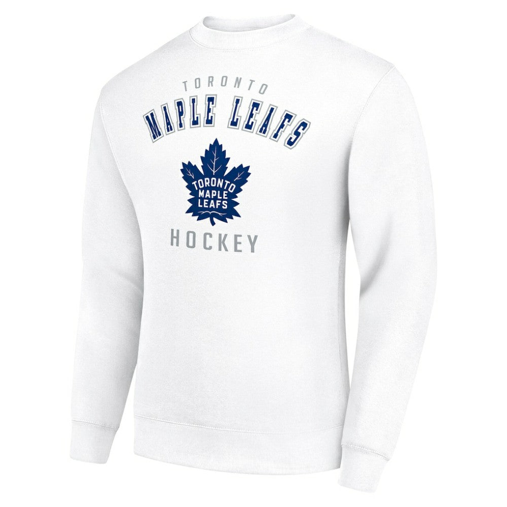 NHL White Toronto Maple Leafs Men's Starter Team Logo Fleece Pullover Sweatshirt