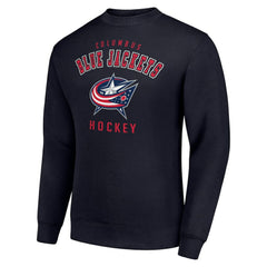 NHL Navy Columbus Blue Jackets Men's Starter Team Logo Fleece Pullover Sweatshirt